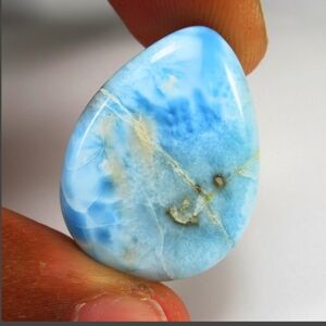 37.90 Ct Natural Larimar Pear Cab